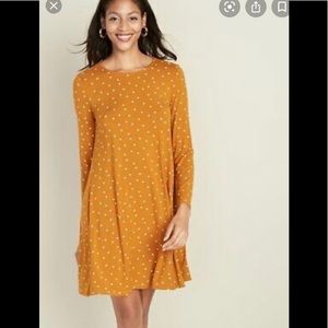 Gold Polka Dot Swing Dress